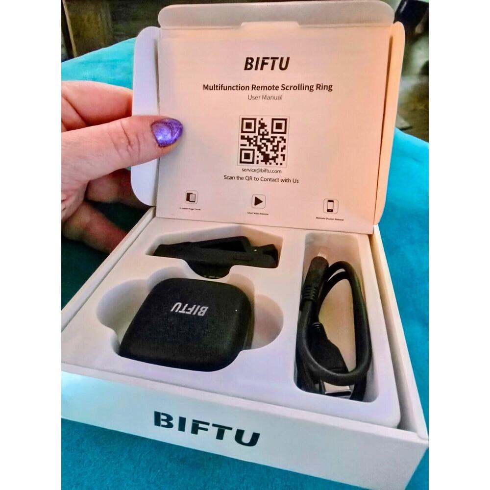 BIFTU Remote Scrolling Ring ePage Turner | iOS Android | Open Box Never Used - Picture 4 of 5